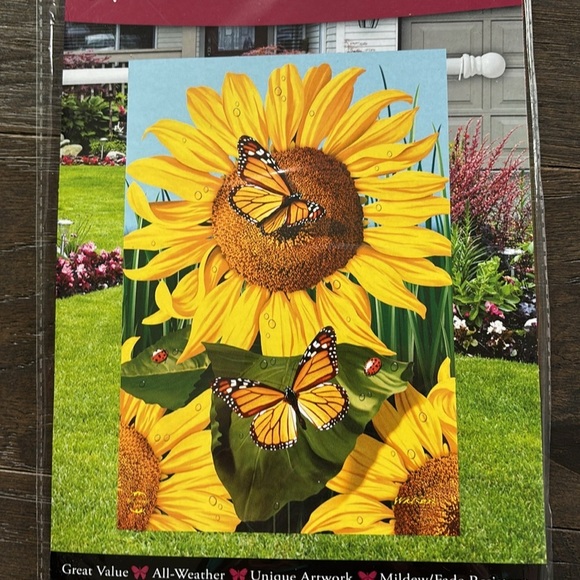 Erin‘s Garden house/porch flag-Sunflower Field- all weather,mildew fade resist - Picture 2 of 4